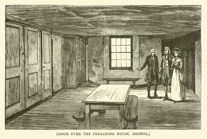 Salle au-dessus de la maison des prêcheurs, Bristol (gravure) - English School