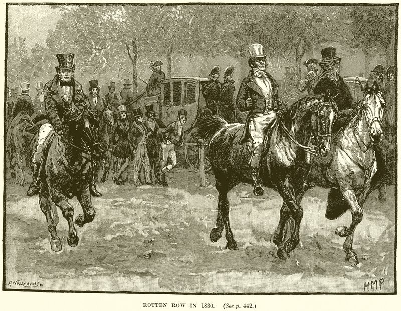 Rotten Row en 1830 - English School