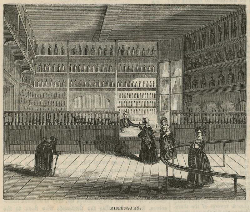 Hôpital Royal Gratuit, Londres : Dispensaire - English School