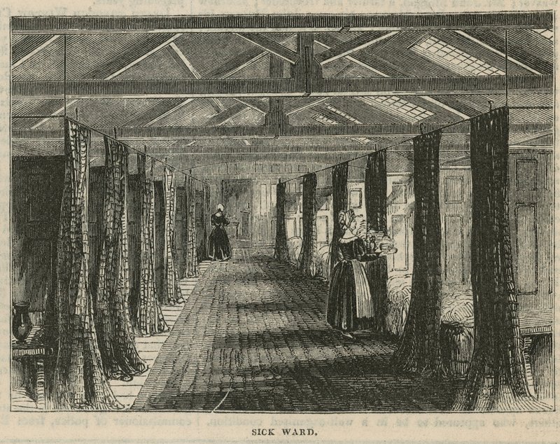 Hôpital Royal Gratuit, Londres : Salle des Malades - English School