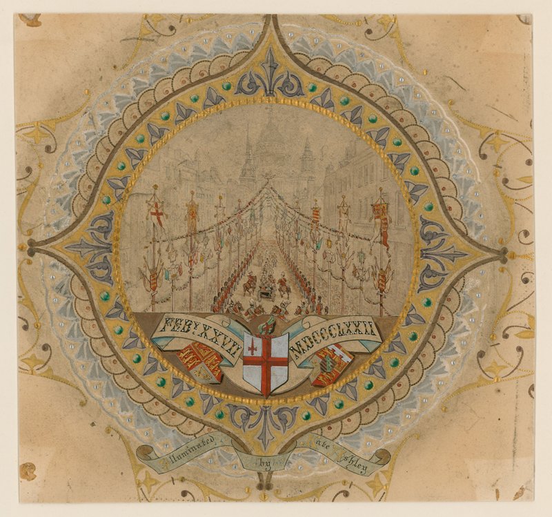 Procession royale de la visite de Sa Majesté à la cathédrale Saint-Paul, Londres, le 27 février 1872 - English School