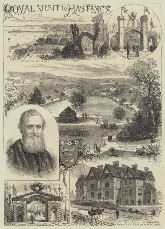 Visite royale à Hastings (gravure) - English School
