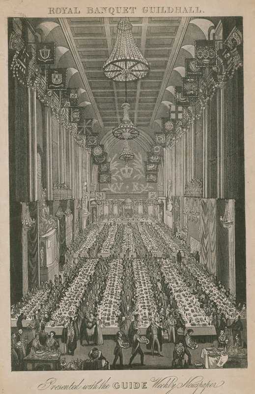 Banquet royal, Guildhall, Londres - English School