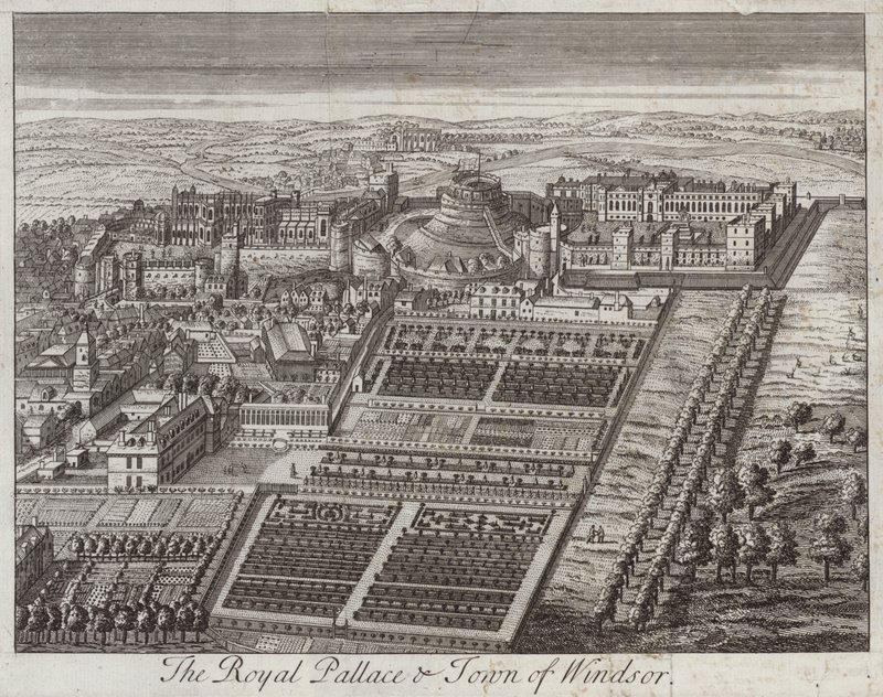 Palais royal et ville de Windsor, Berkshire - English School