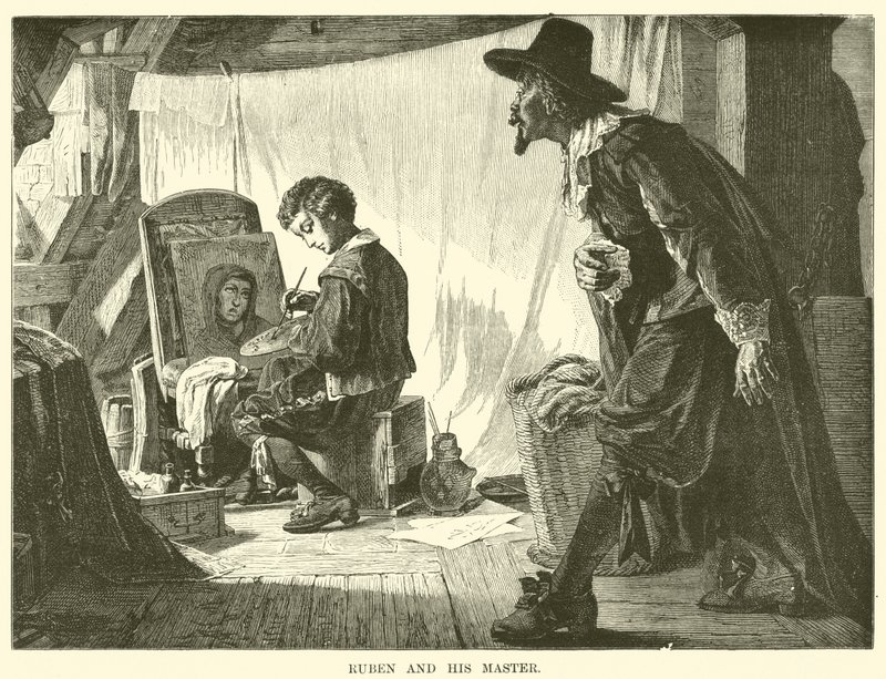 Ruben et son maître (gravure) - English School