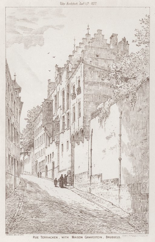 Rue Terracken, avec Maison Gravestein, Bruxelles - English School