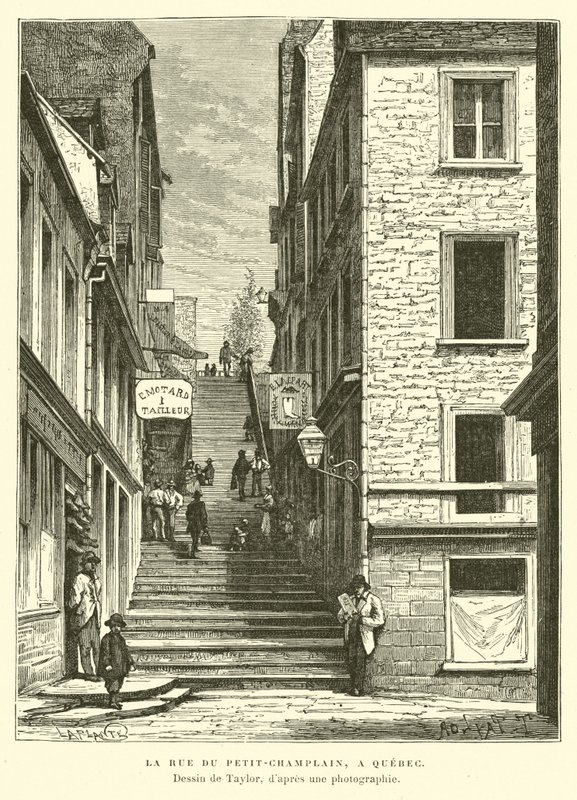 Rue du Petit-Champlain, Québec, Canada - English School