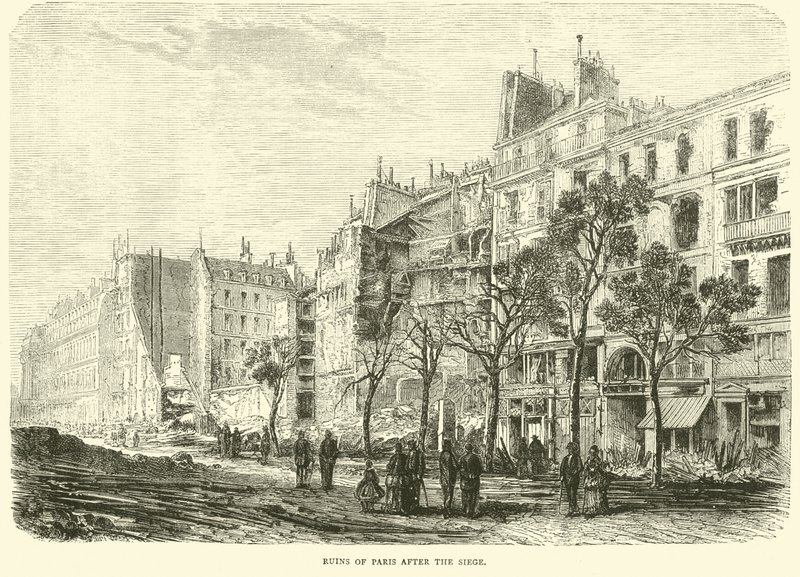 Ruines de Paris après le siège, avril 1871 - English School