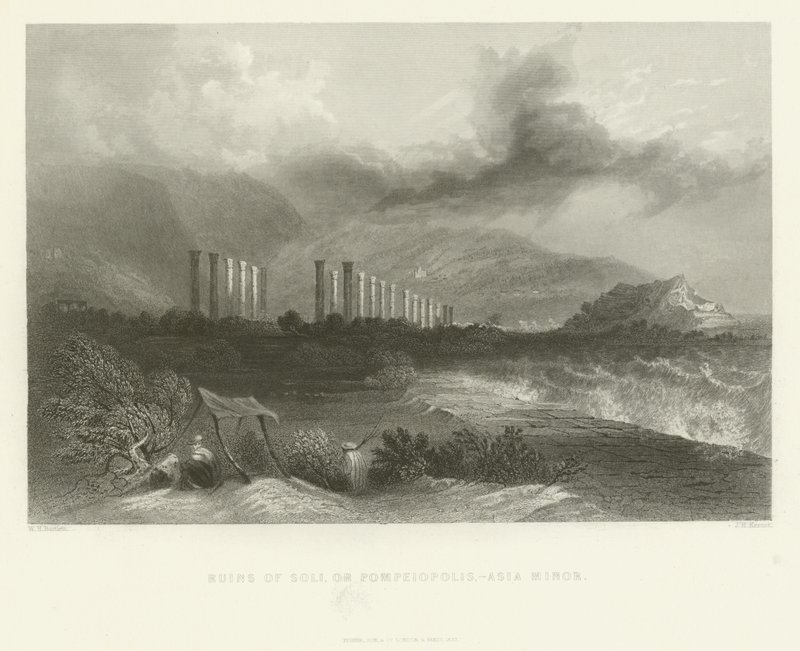 Ruines de Soli, ou Pompeiopolis, Asie Mineure, 1837 - English School