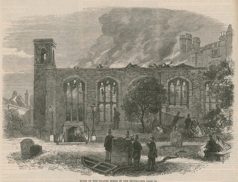 Ruines de la Chapelle Royale dans le Savoy - English School