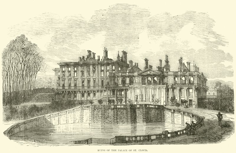 Ruines du Palais de Saint-Cloud, octobre 1870 - English School