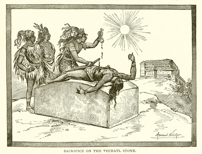 Sacrifice sur la pierre techatl - English School