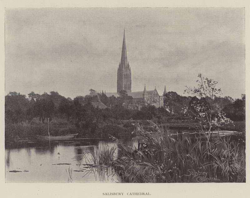 Cathédrale de Salisbury (gravure) - English School