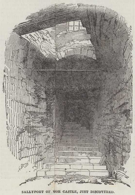 Sallyport du château de Windsor, récemment découvert (gravure) - English School
