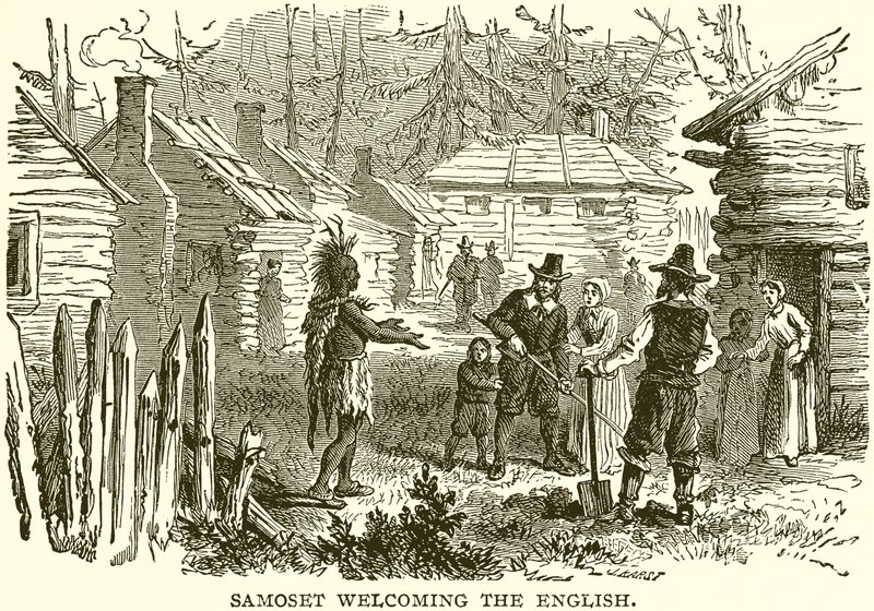 Samoset accueillant les Anglais - English School