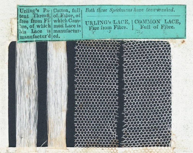Échantillons de dentelle Urlings (textile) - English School
