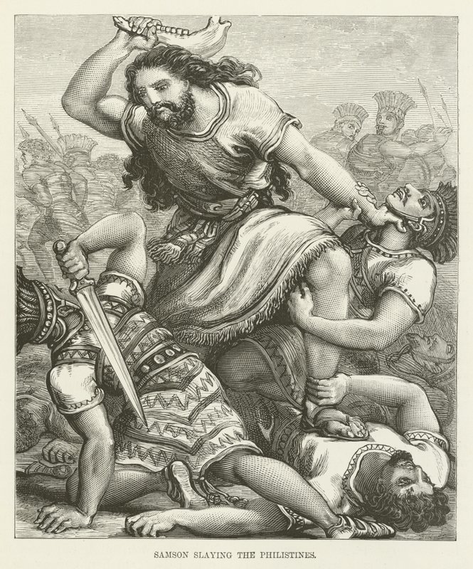 Samson tuant les Philistins - English School