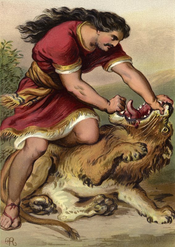Samson tuant le lion - English School