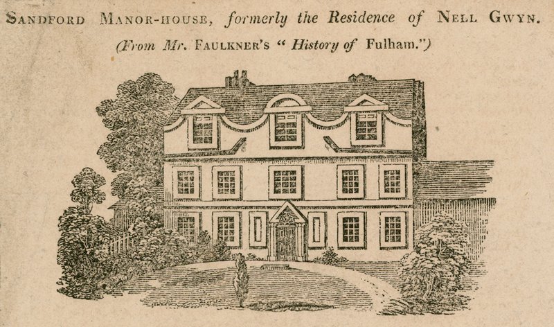 Sandford Manor House, Fulham, Londres, anciennement la demeure de Nell Gwynne - English School