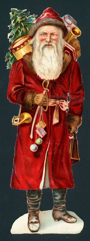 Père Noël, Carte de Noël - English School