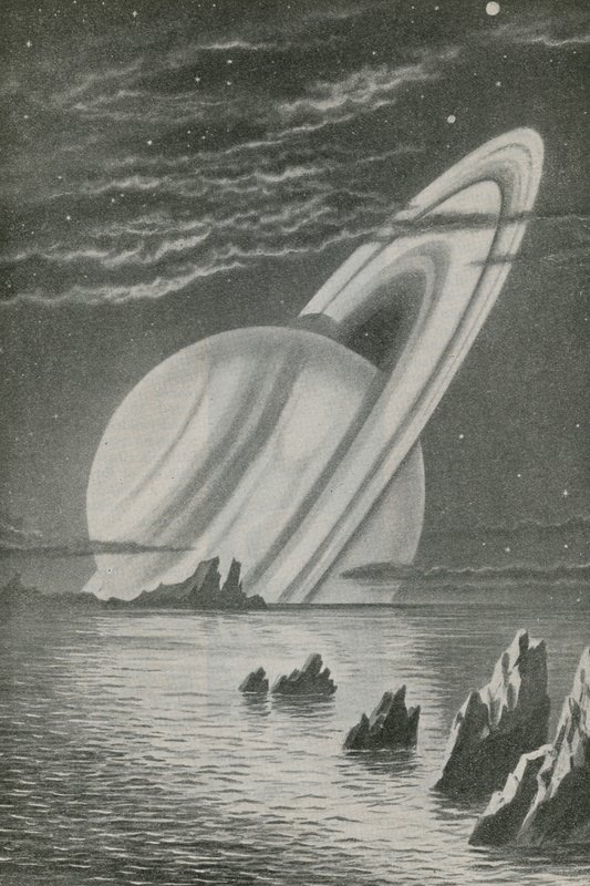 Saturne comme un soleil couchant - English School