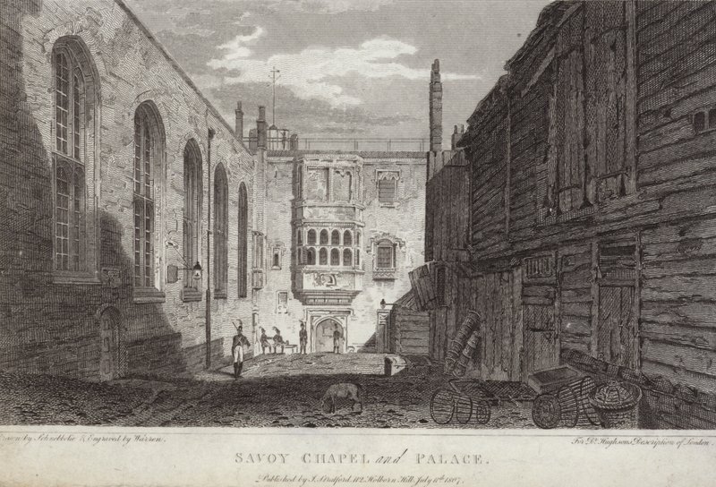 Chapelle et palais de Savoy, Londres, 1807 - English School
