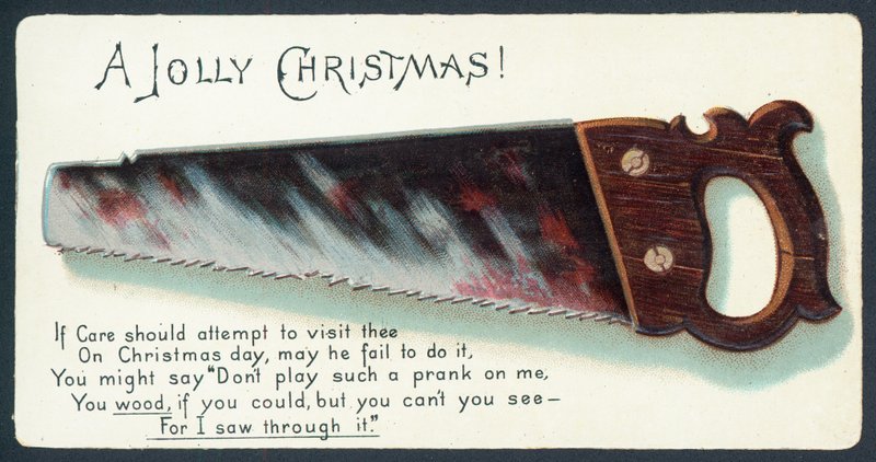 Scie, carte de Noël - English School