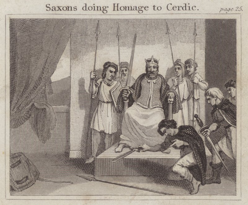 Les Saxons rendant hommage à Cerdic - English School