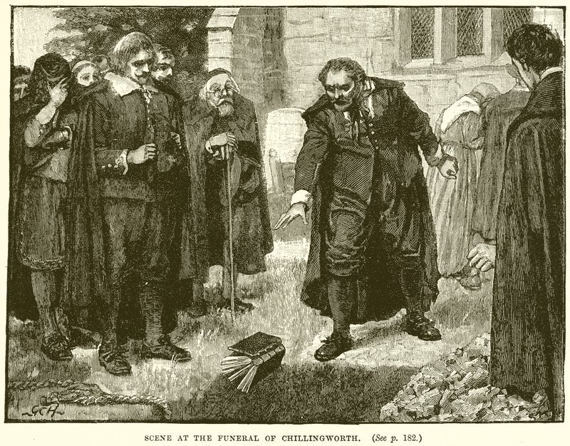 Scène aux funérailles de Chillingworth - English School
