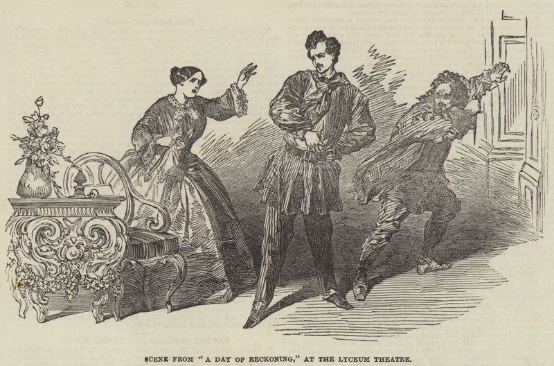 Scène de "A Day of Reckoning" au Lyceum Theatre - English School