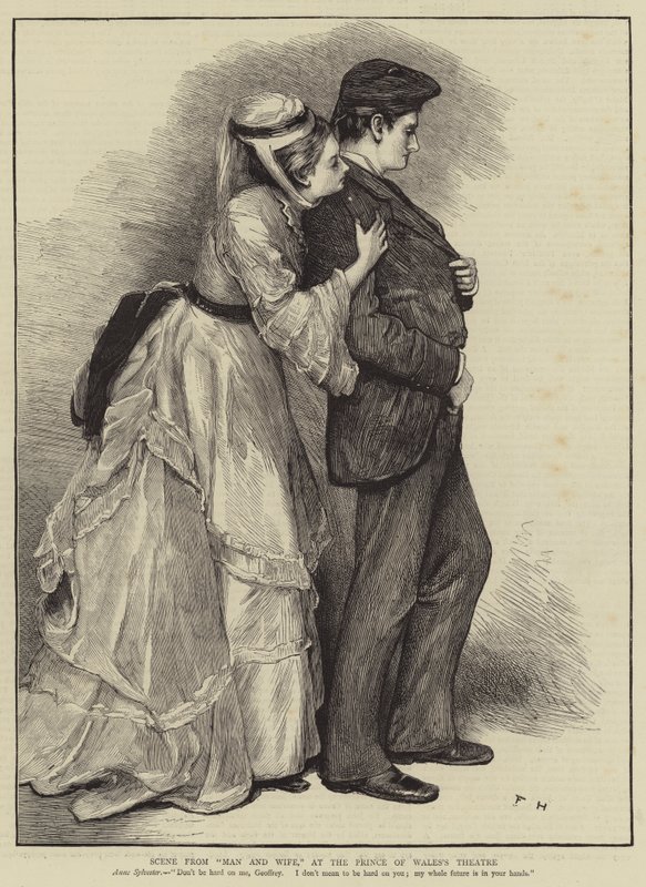 Scène de "Man and Wife," au Prince of Wales