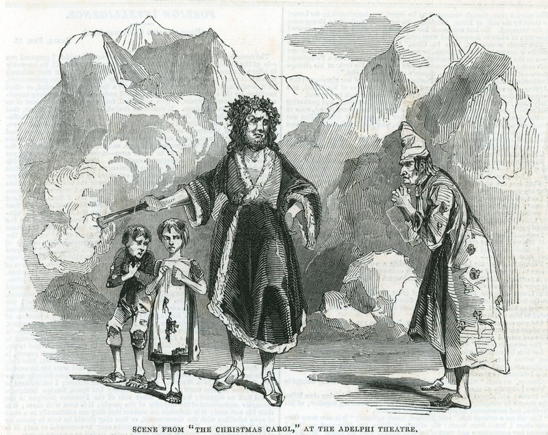Scène de Un Chant de Noël au Théâtre Adelphi - English School