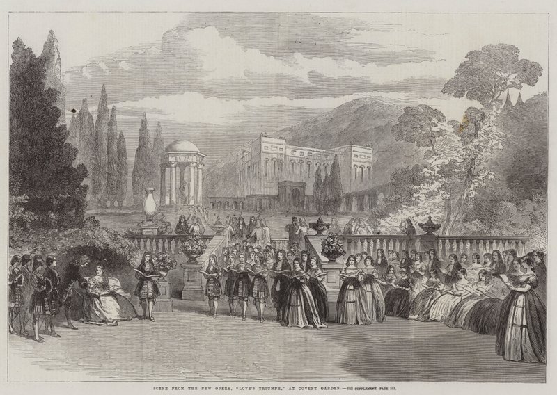 Scène de la nouvelle opéra, "Le Triomphe de l