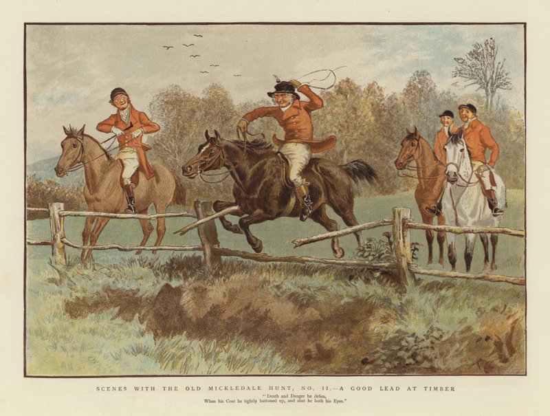 Scènes avec la vieille chasse de Mickledale - English School