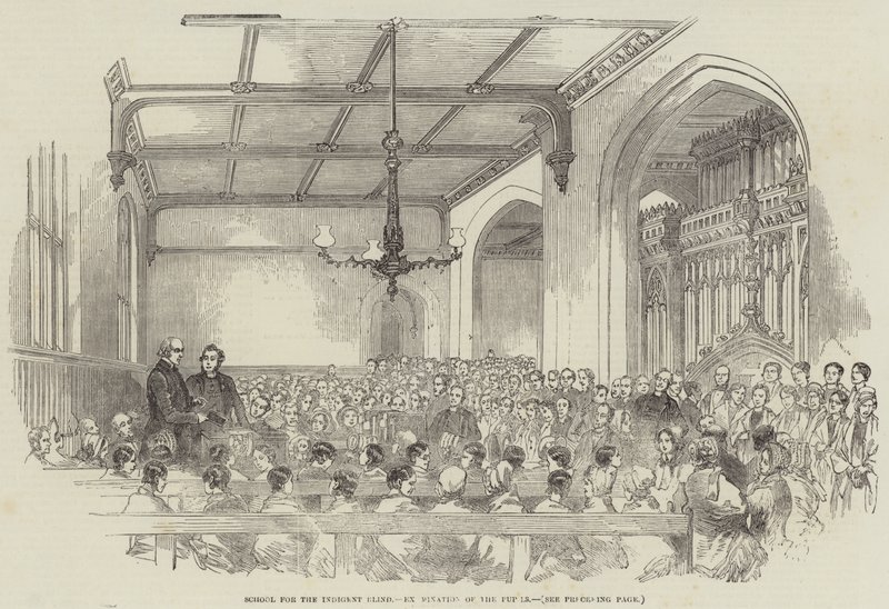 École pour les aveugles indigents, examen des élèves - English School
