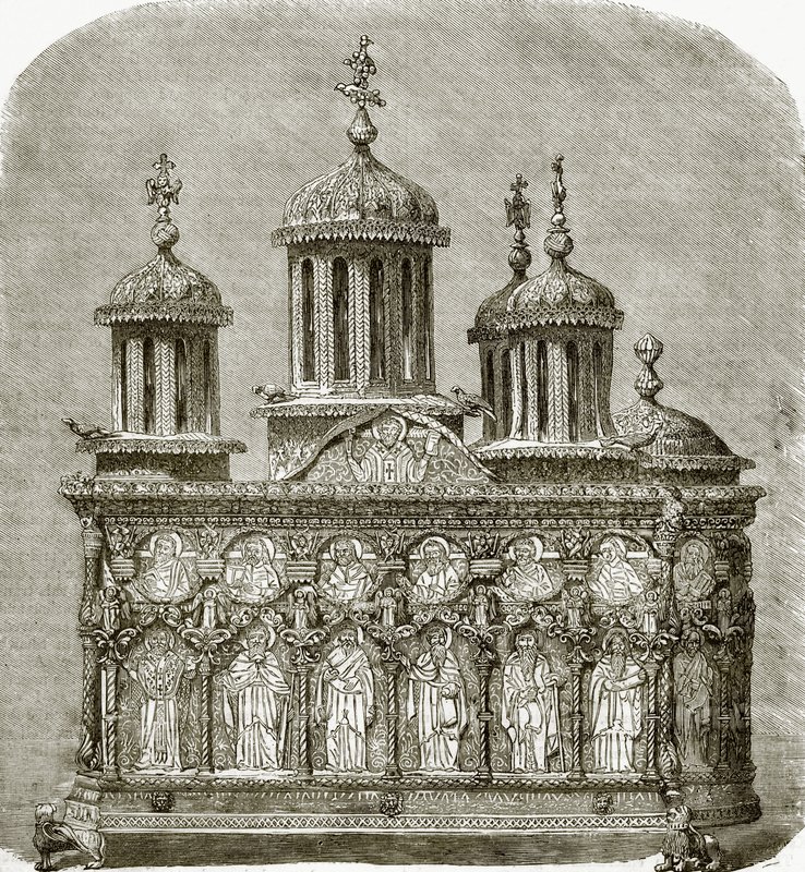 Cabinet sculpté dans le trésor de Karyes - English School
