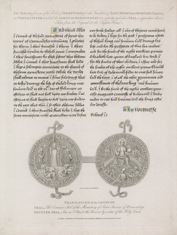 Sceau du monastère de Saint-Sauveur de Bermondsey - English School