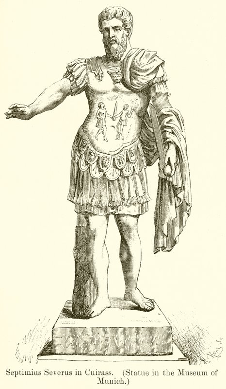Septime Sévère en cuirasse. (Statue au musée de Munich) - English School