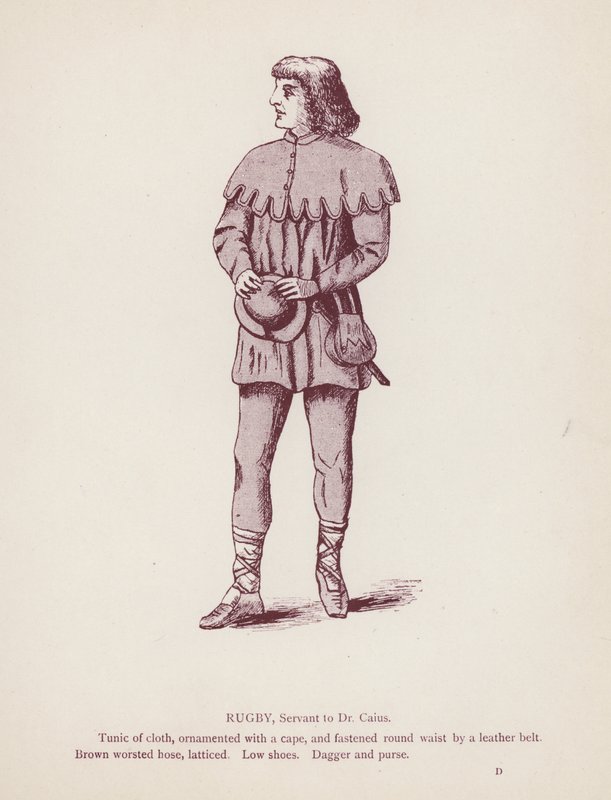 Les Joyeuses Commères de Windsor de Shakespeare : Rugby, serviteur du Dr Caius - English School