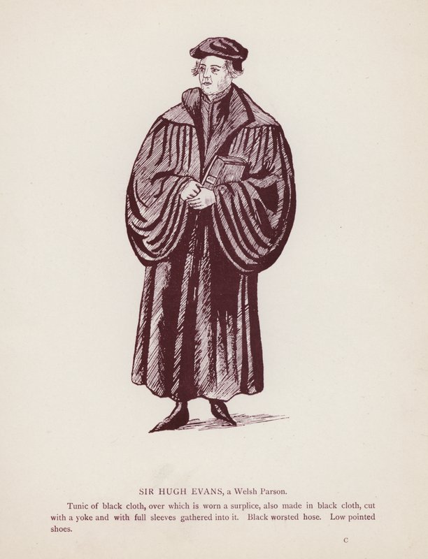 Les Joyeuses Commères de Windsor de Shakespeare : Sir Hugh Evans, un pasteur gallois - English School