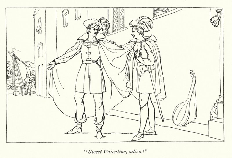 La séparation de Valentine et Proteus (gravure) - English School