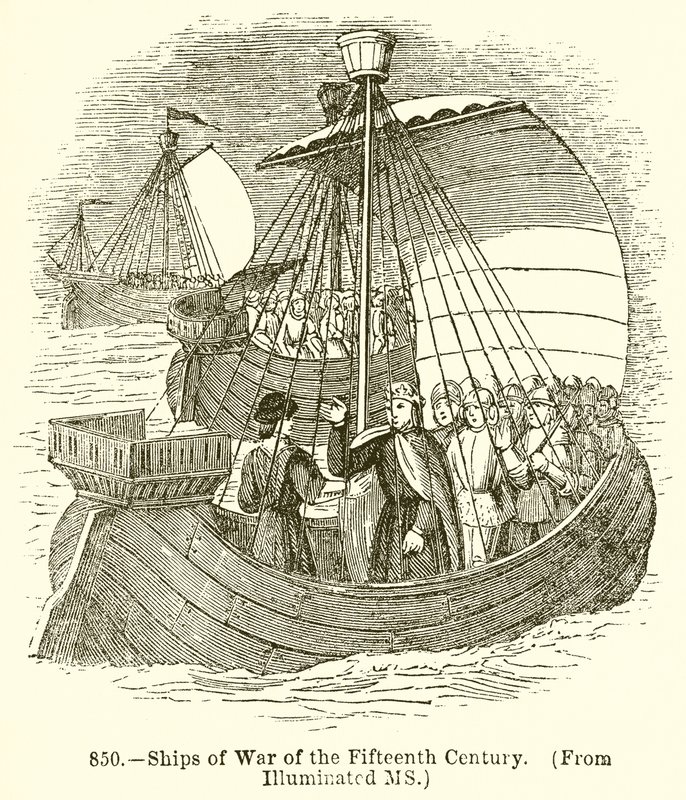 Navires de guerre du XVe siècle - English School