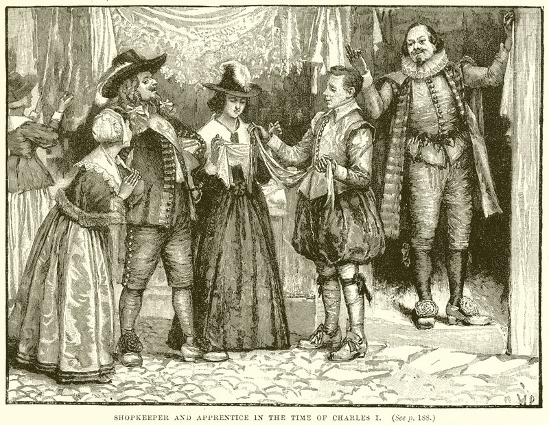Commerçant et apprenti à l