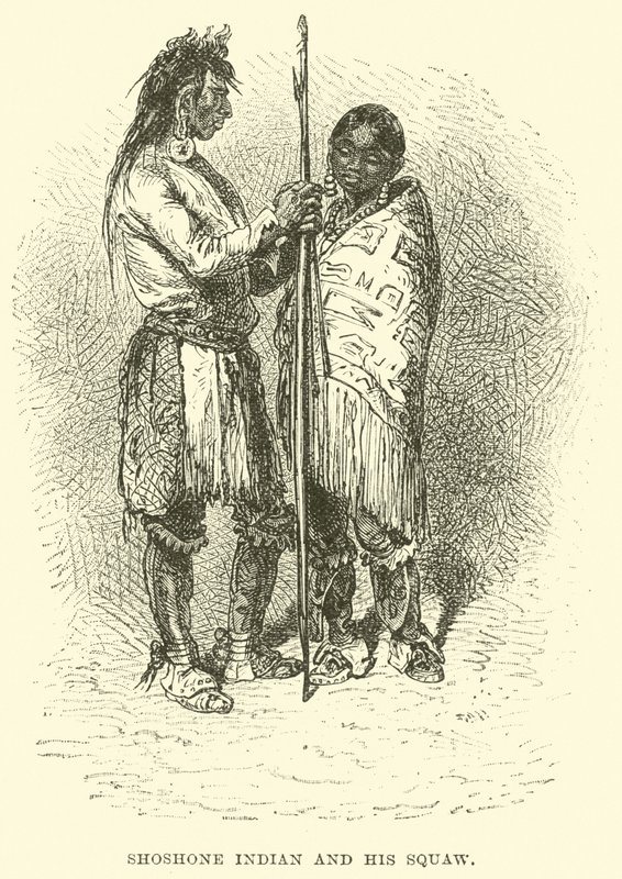 Indien Shoshone et sa squaw - English School