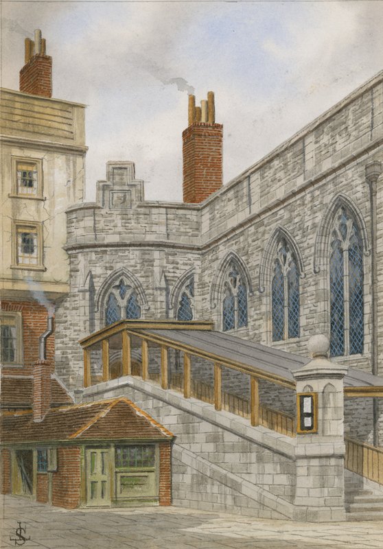 Vue latérale de Crosby Hall, montrant l