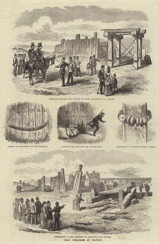 Opérations de siège à Chatham (gravure) - English School