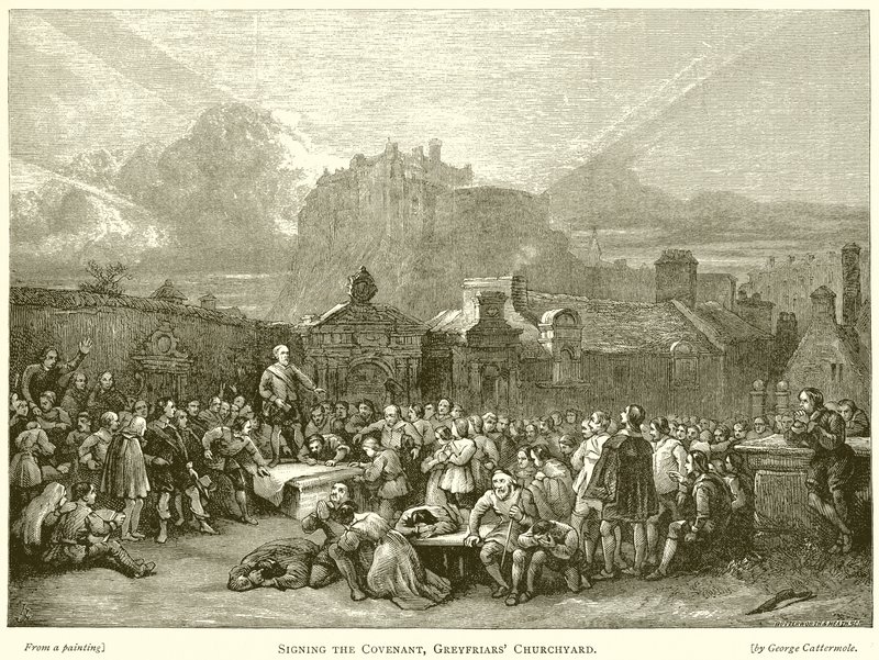 Signature du Covenant, cimetière de Greyfriars - English School