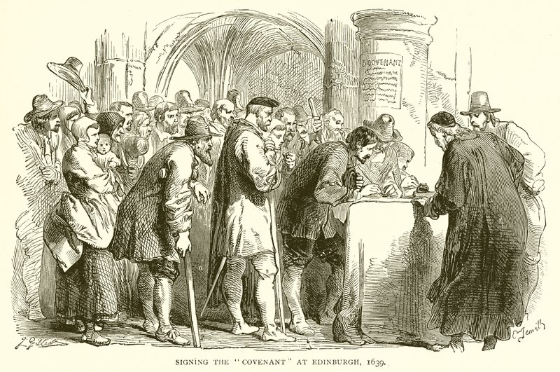 Signature du Covenant à Édimbourg, 1639 - English School