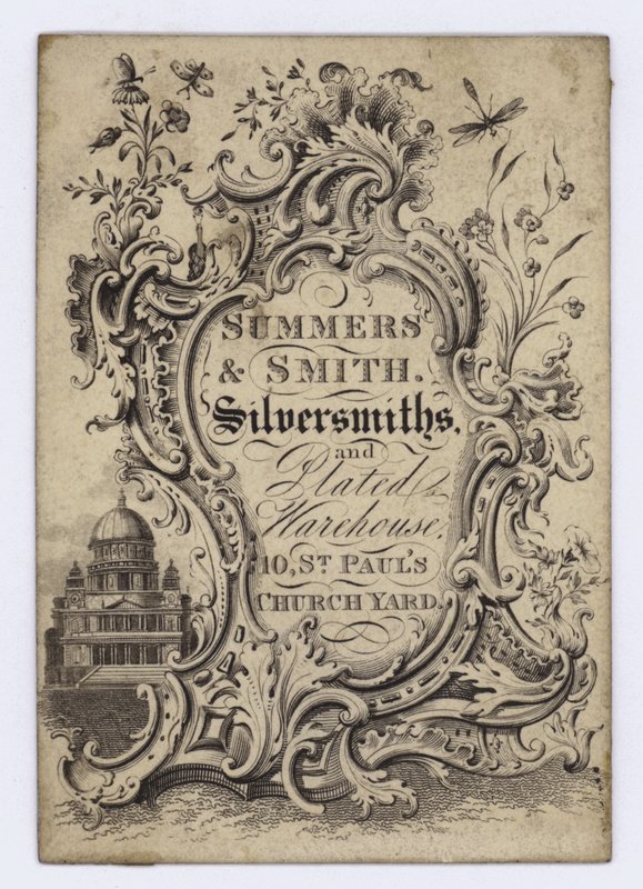 Orfèvres, Summers & Smith, carte de visite - English School