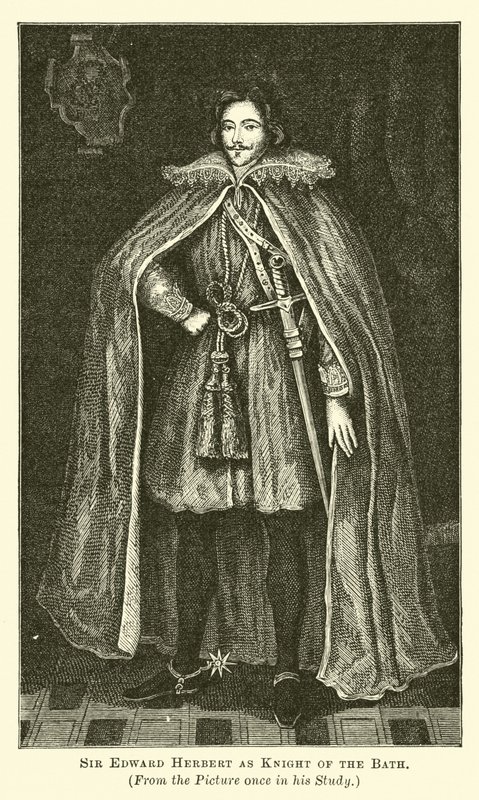 Sir Edward Herbert en tant que Chevalier du Bain - English School